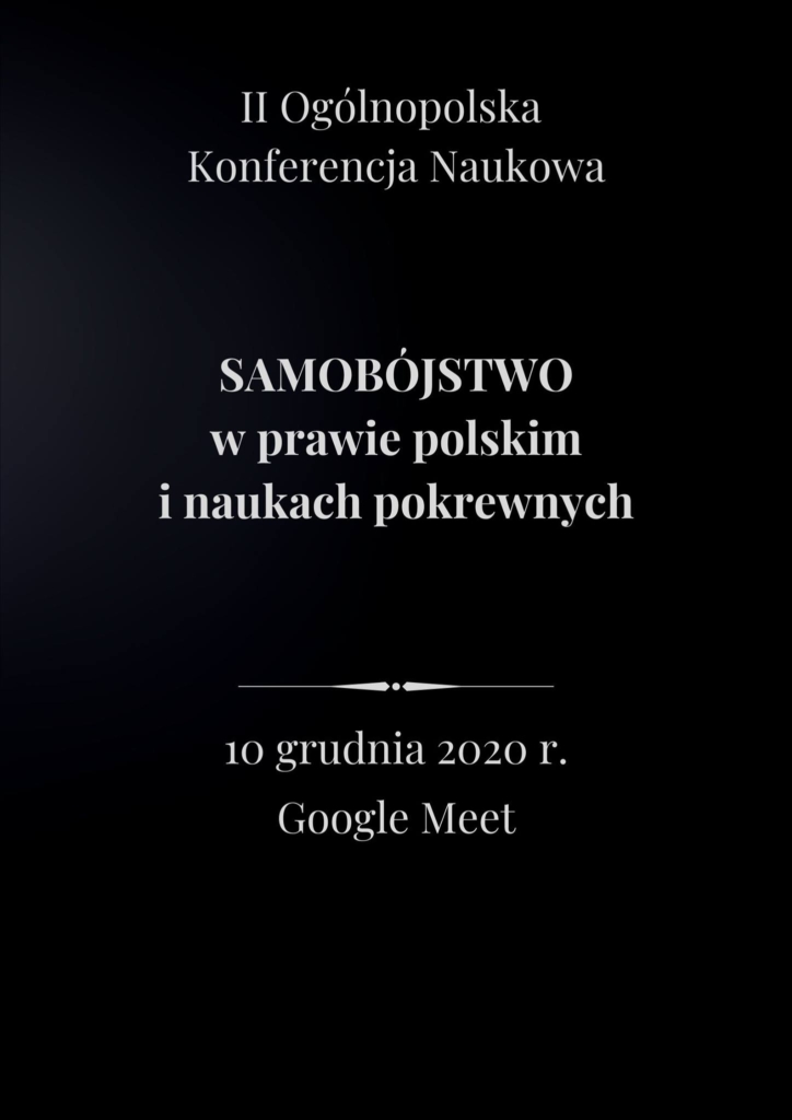 Samobójstwo w prawie polskim i naukach pokrewnych // II OKN